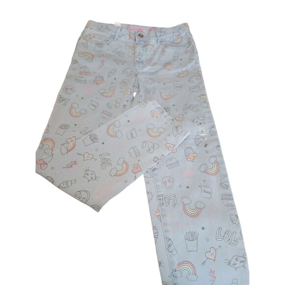 Childrens Place Emoji Rainbow Cupcake Straight Jeans Size 12 NWT - Picture 1 of 5